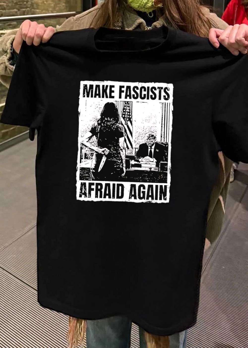 Make Fascists Afraid Again Dagger Person Politician Political T-Shirt