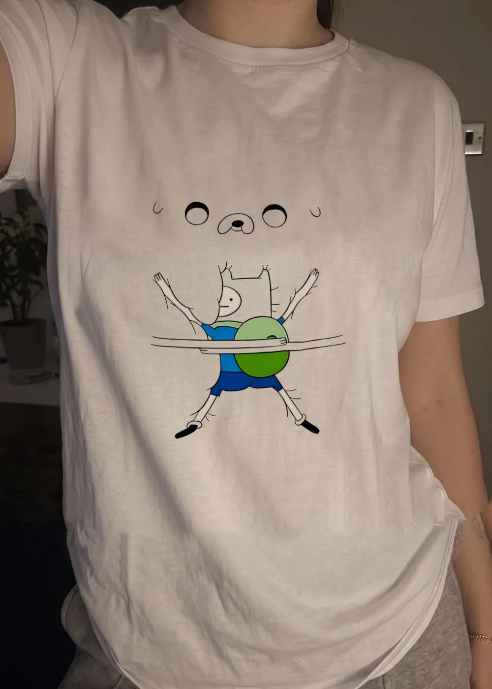 Adventure Time Finn Jake Hat Face Bar Shirt