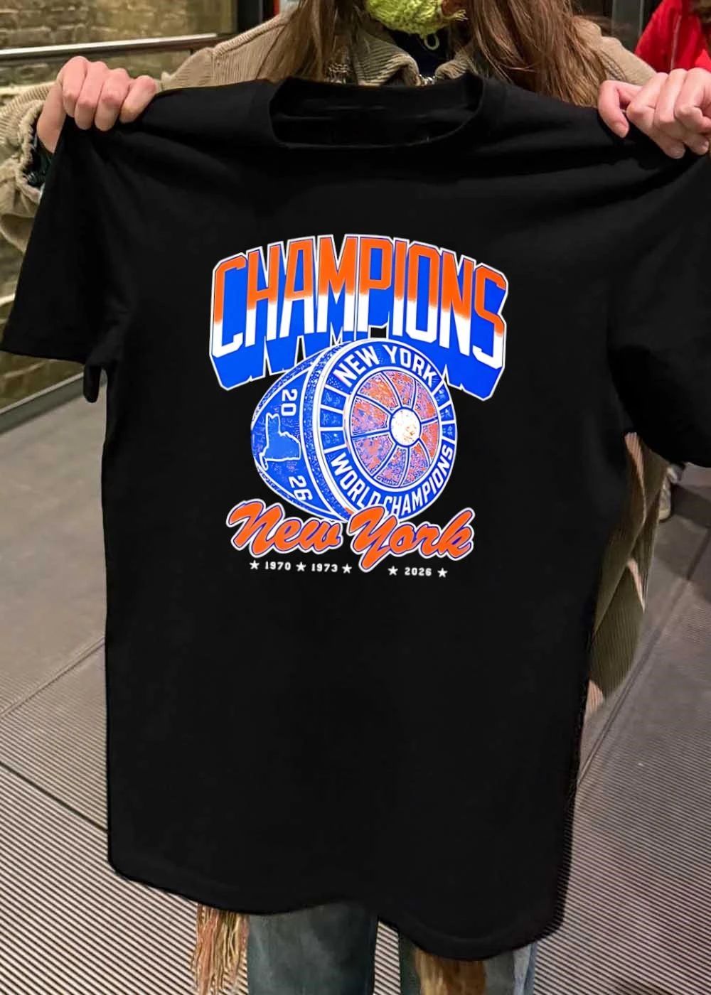NY Knicks Championship Ring Celebrate 1970 1973 2026 World Champions T-Shirt