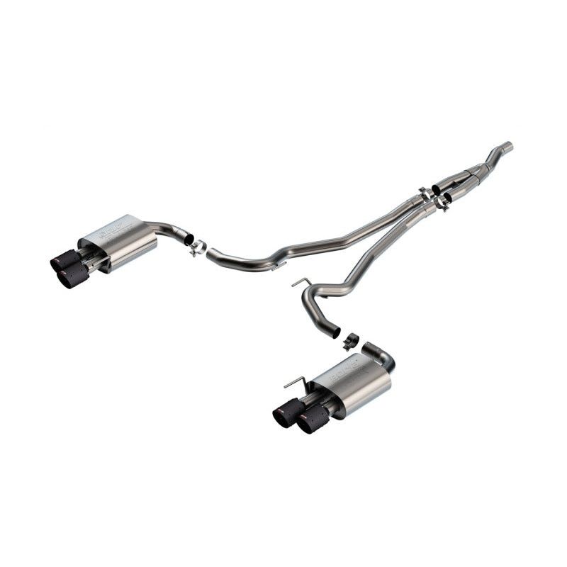 Borla 2024 Ford Mustang 2.3L Ecoboost ATAK Catback Exhaust CF BA w/ Quad Tips – Non-Active