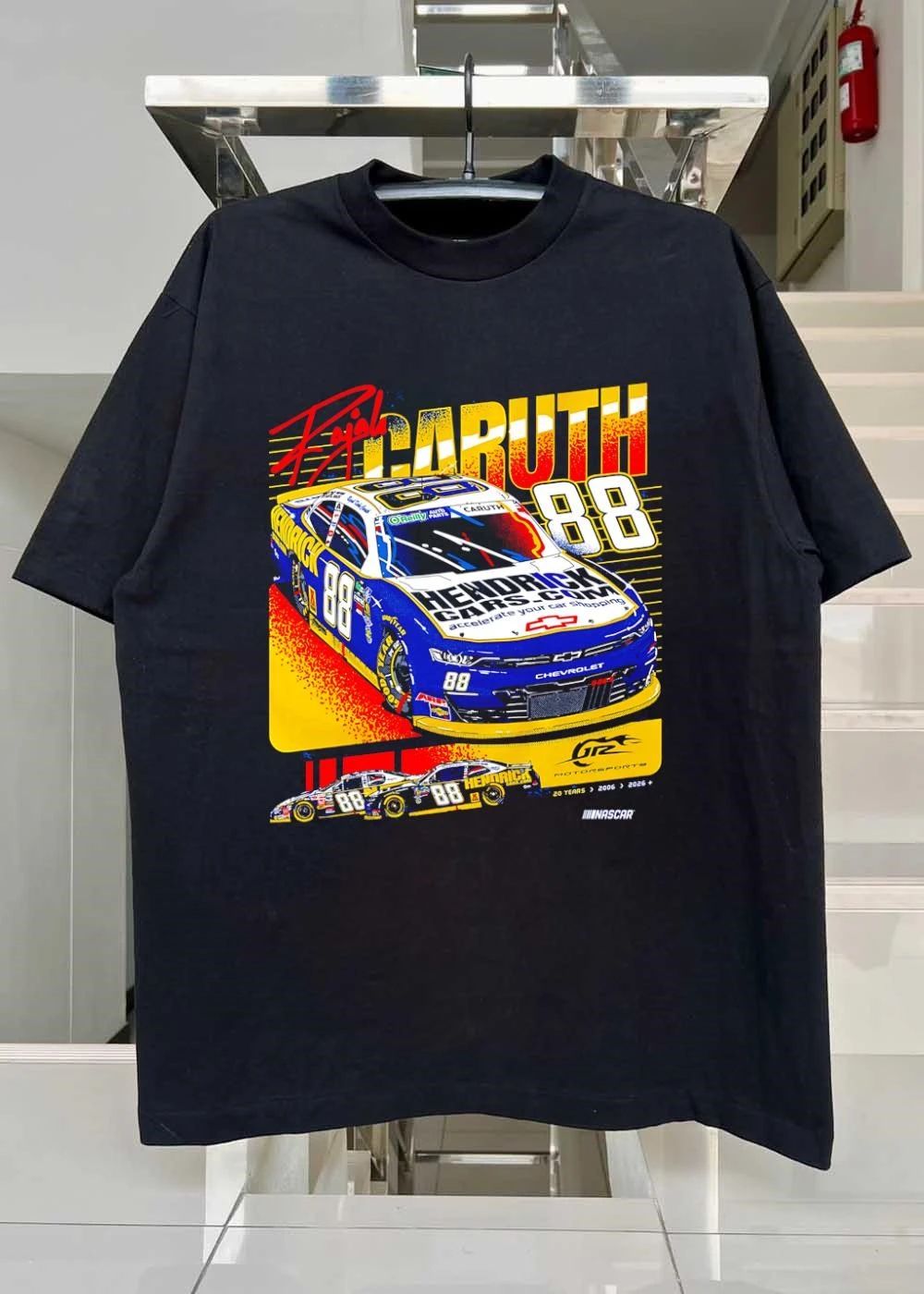 Ralph Caruth 88 Hendrick Cars.com accelerate your car shopping Chevrolet Motorsports NASCAR shirt