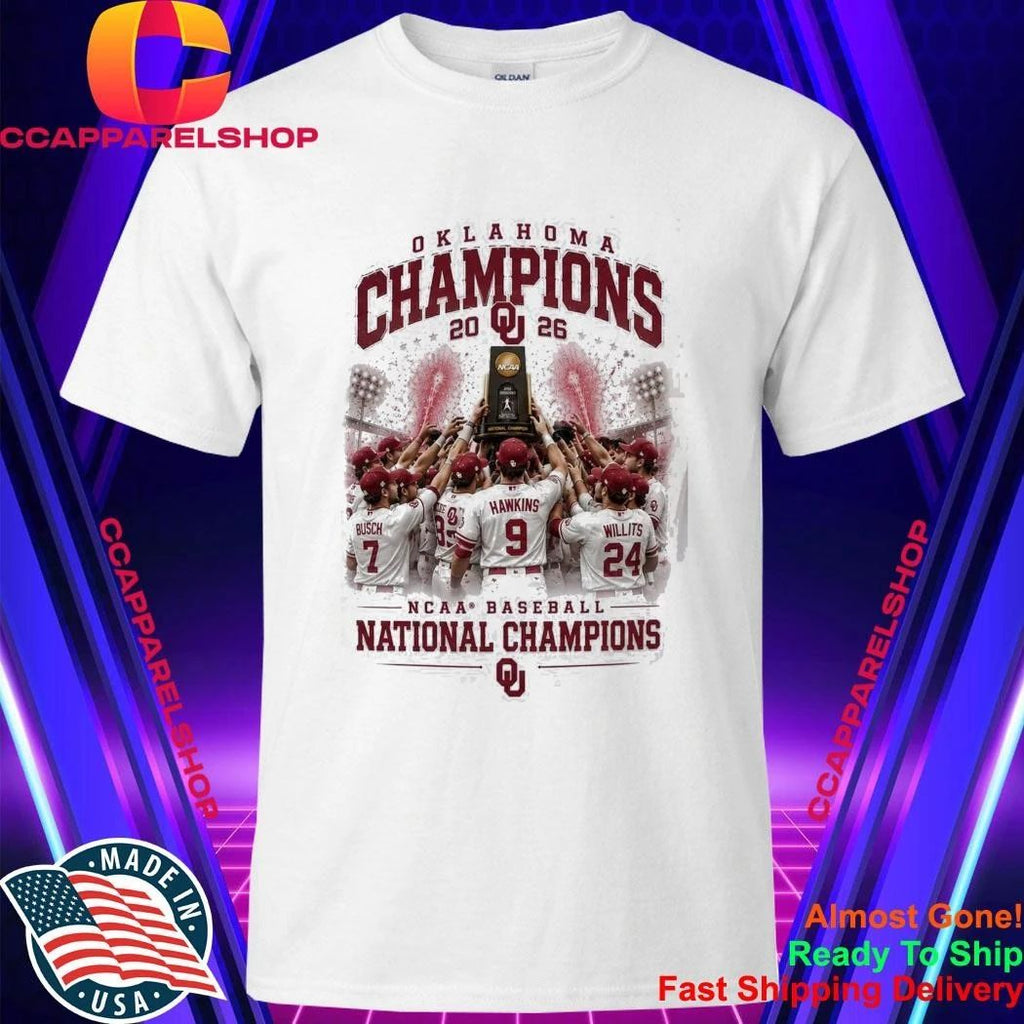 Oklahoma Champions 2026 NCAA Baseball National Shirt