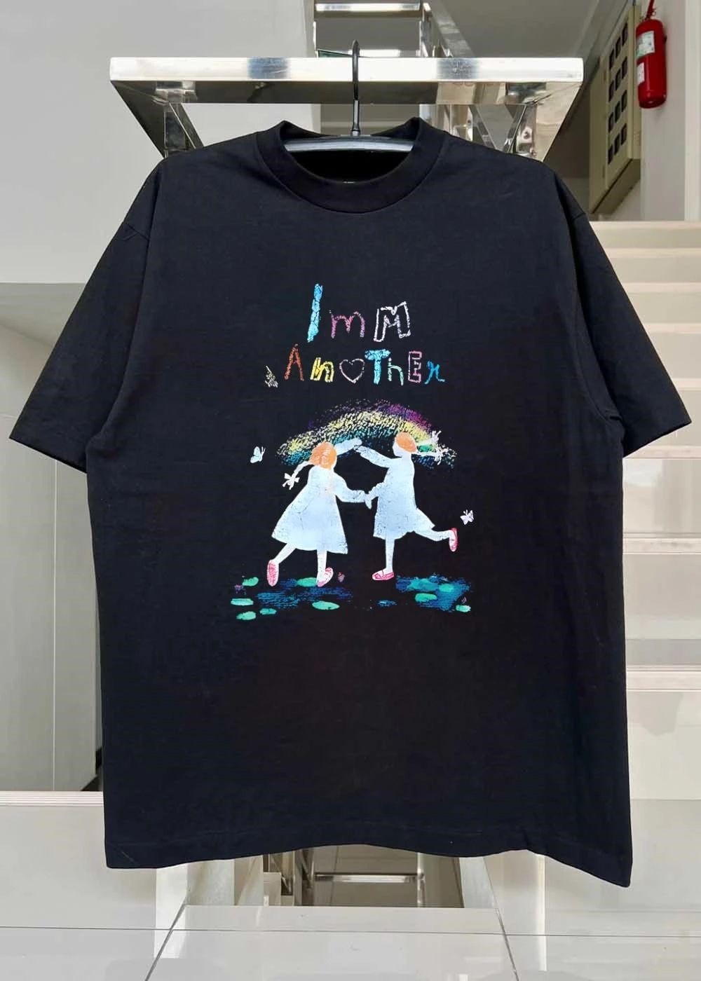 I Am Another Girl Two Children Dancing Under Rainbow T-Shirt