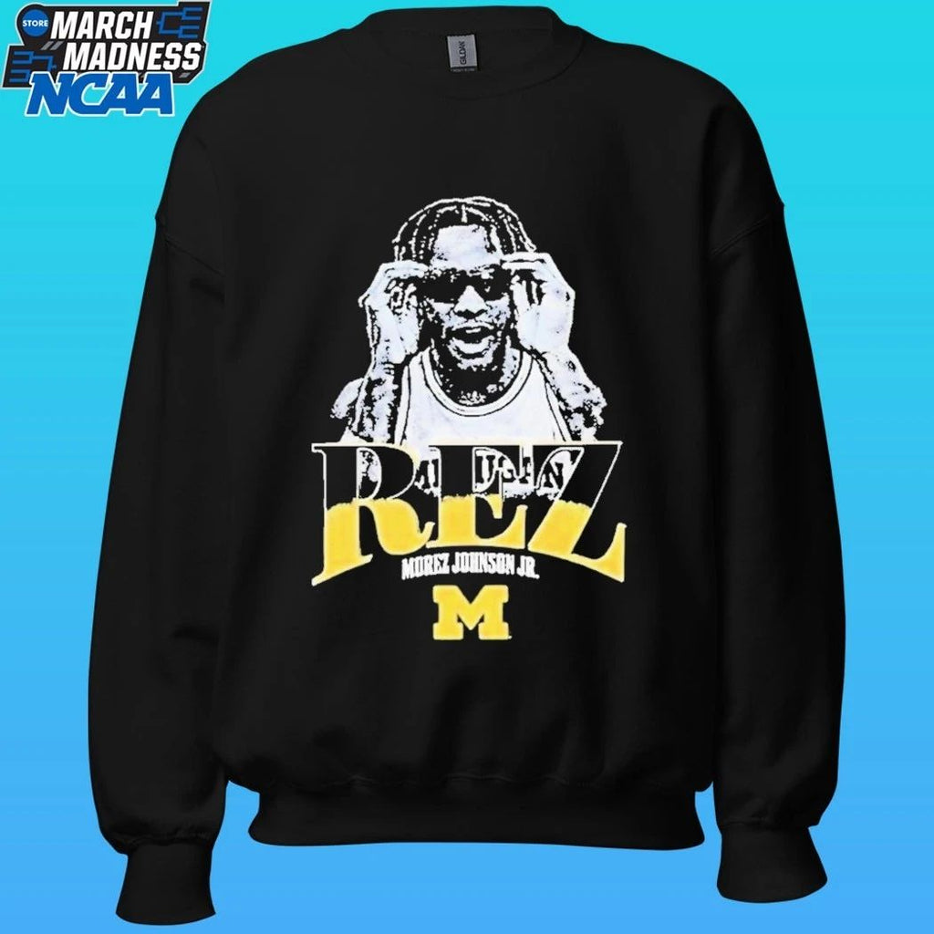 Morez Johnson Rez Michigan Wolverines Basketball Graphic Shirt