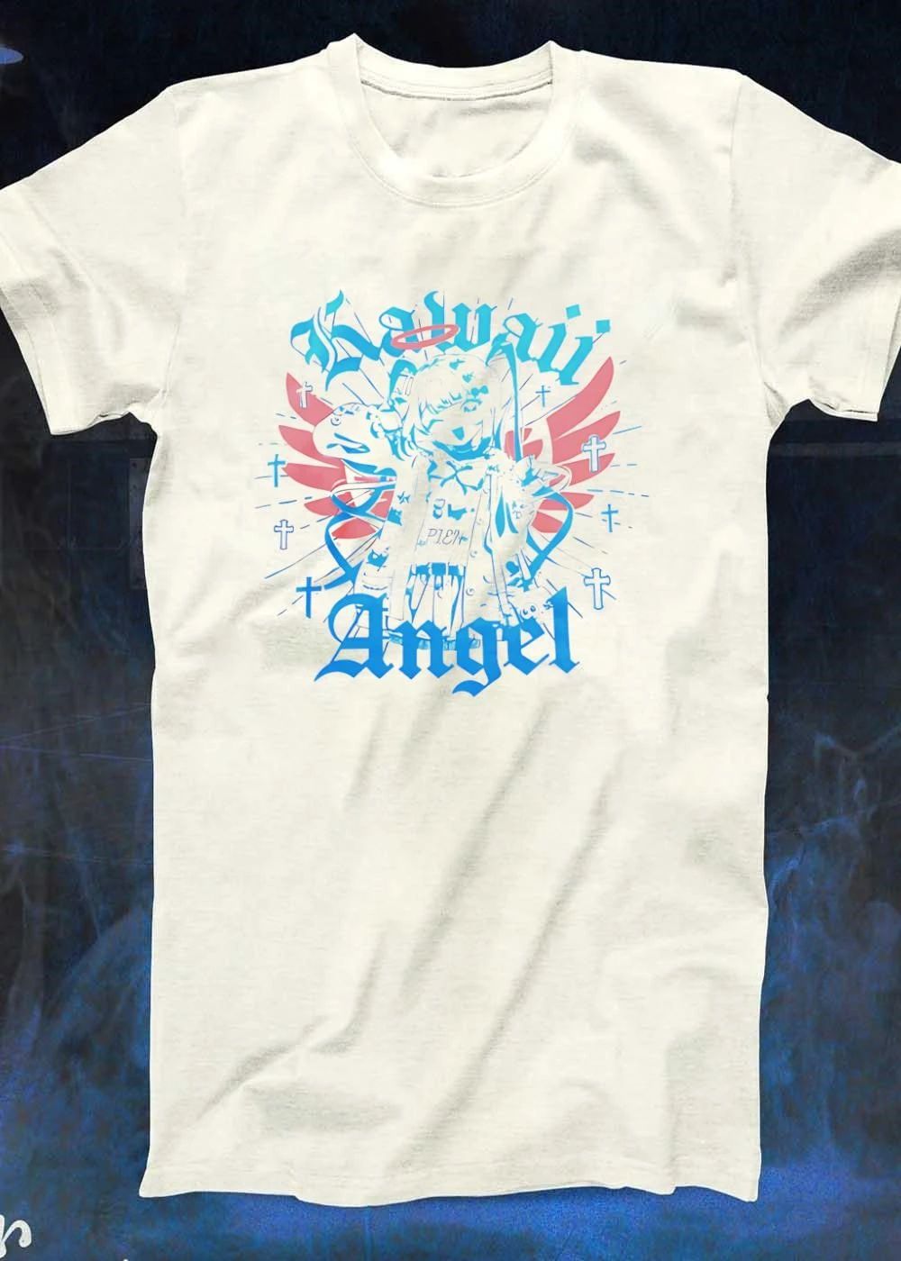 Kawaii Angel Anime Girl Aesthetic Pien Cross Wings Kawaii Angel T-Shirt
