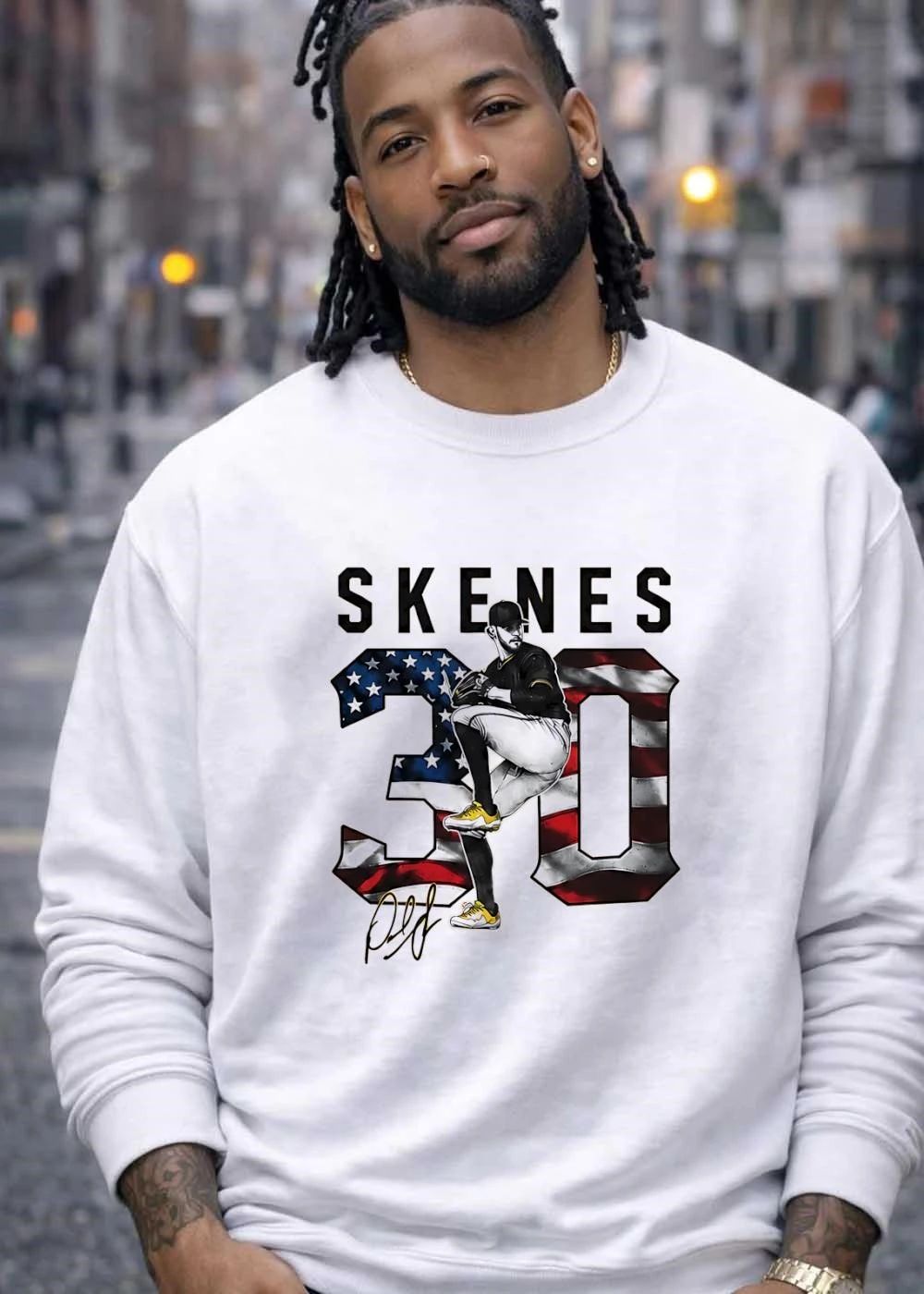 Skenes Signature Pitching Pose Skenes 30 Pittsburgh Pirates shirt