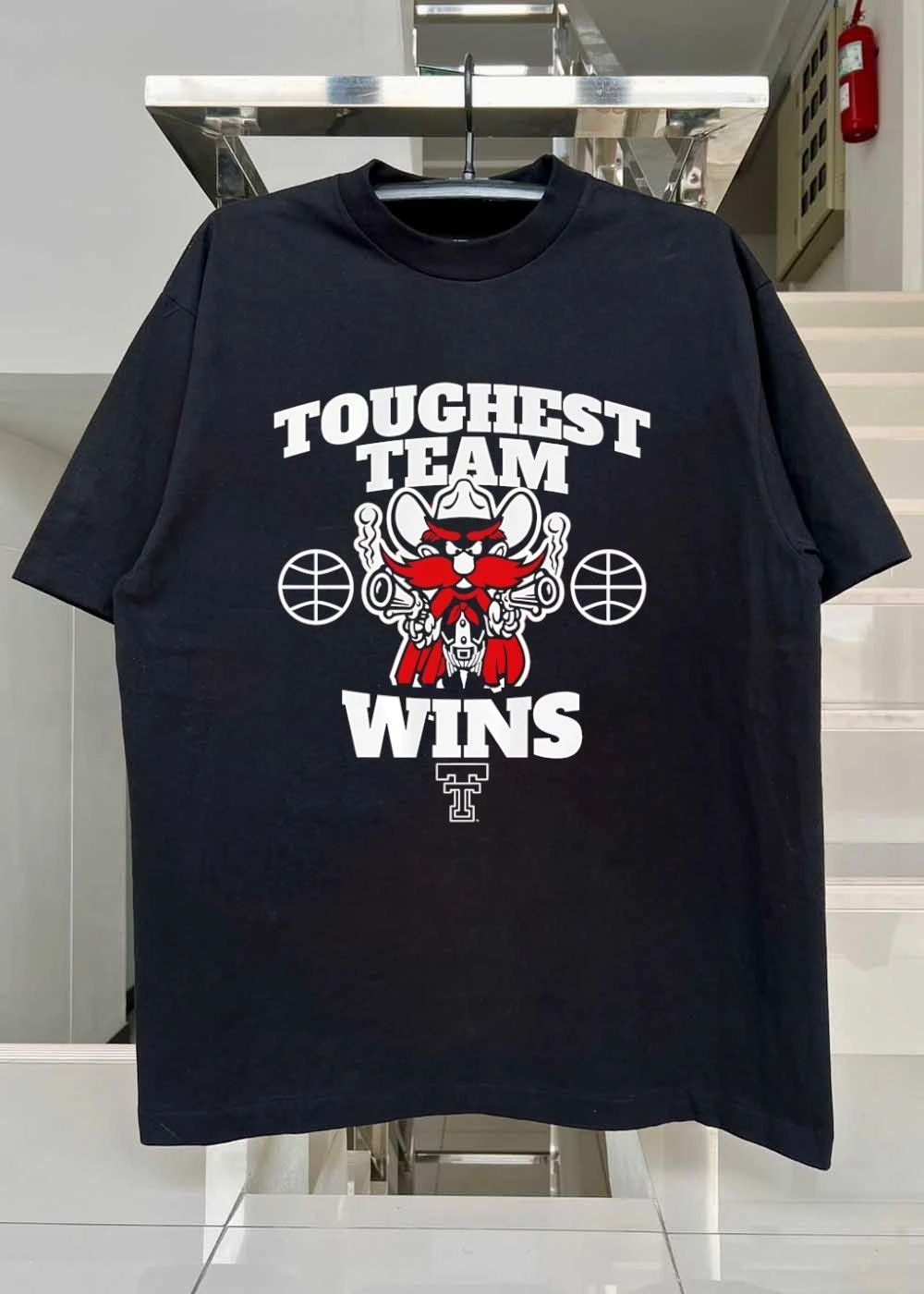 Texas Tech Basketball Toughest Team Wins Raider Red mascot shirt