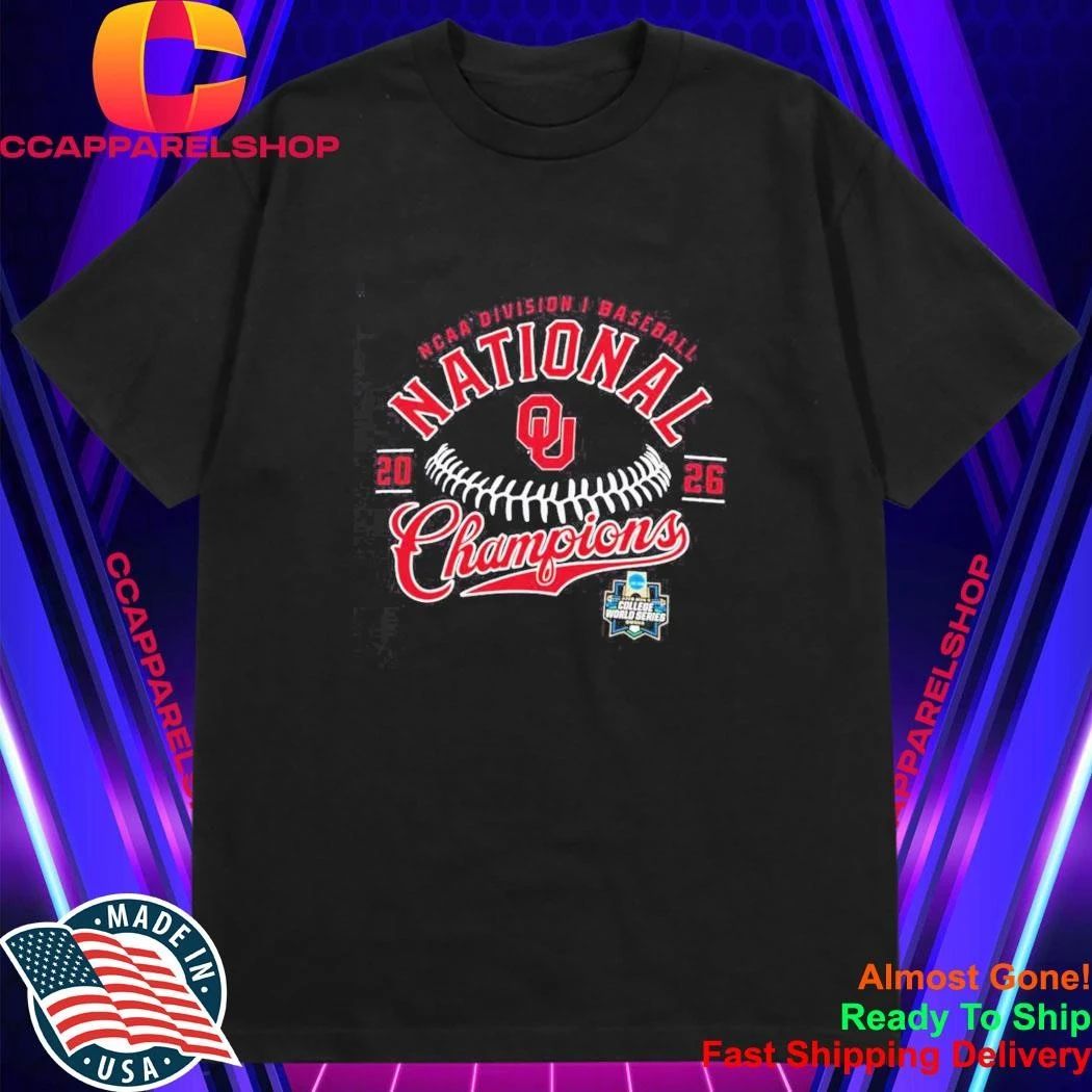 Oklahoma Sooners NCAA Division I Baseball National Champions 2026 College World Shirt