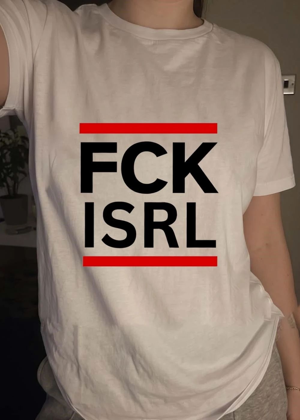 Fck Isrl Graphic Anti Israel Slogan Unisex T-Shirt