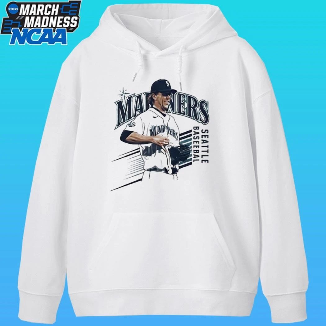 Mariners Logan Gilbert Baseball Pitcher Catches Ball In Shirt