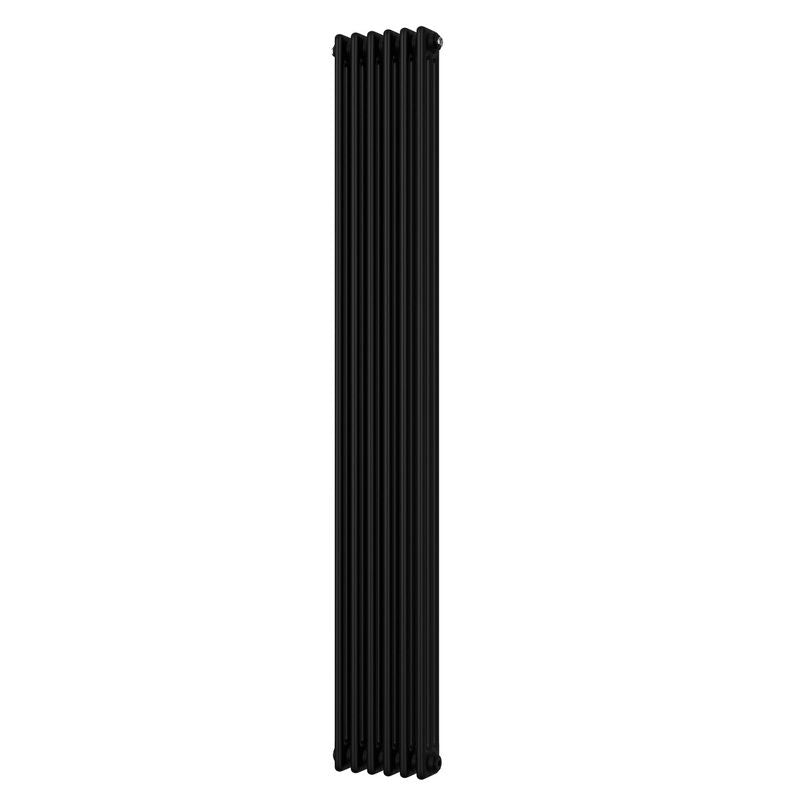 Alpha – Black Vertical Column Radiator H1800mm x W287mm 3 Column – Feet Included