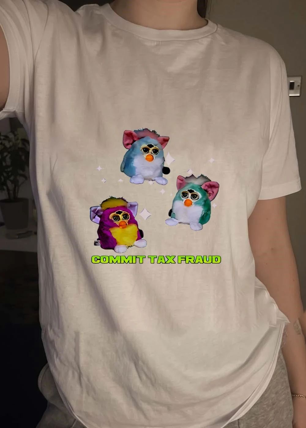 Furby Aesthetic Commit Tax Fraud T-Shirt
