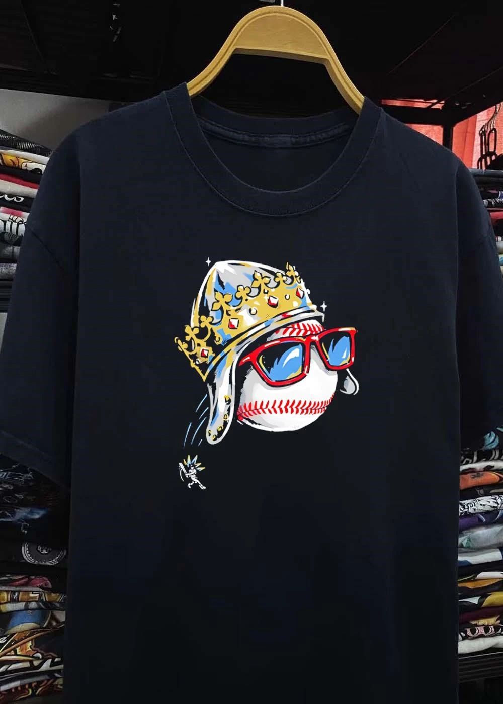 King Crown Baseball With Sunglasses Helmet shirt