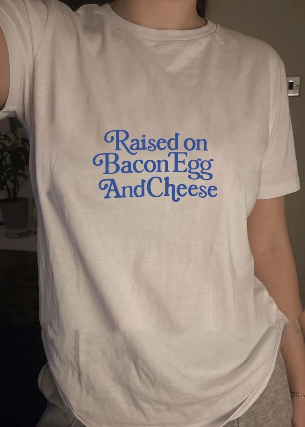 Comfort Food Apparel Raised on Bacon Egg and Cheese T-Shirt