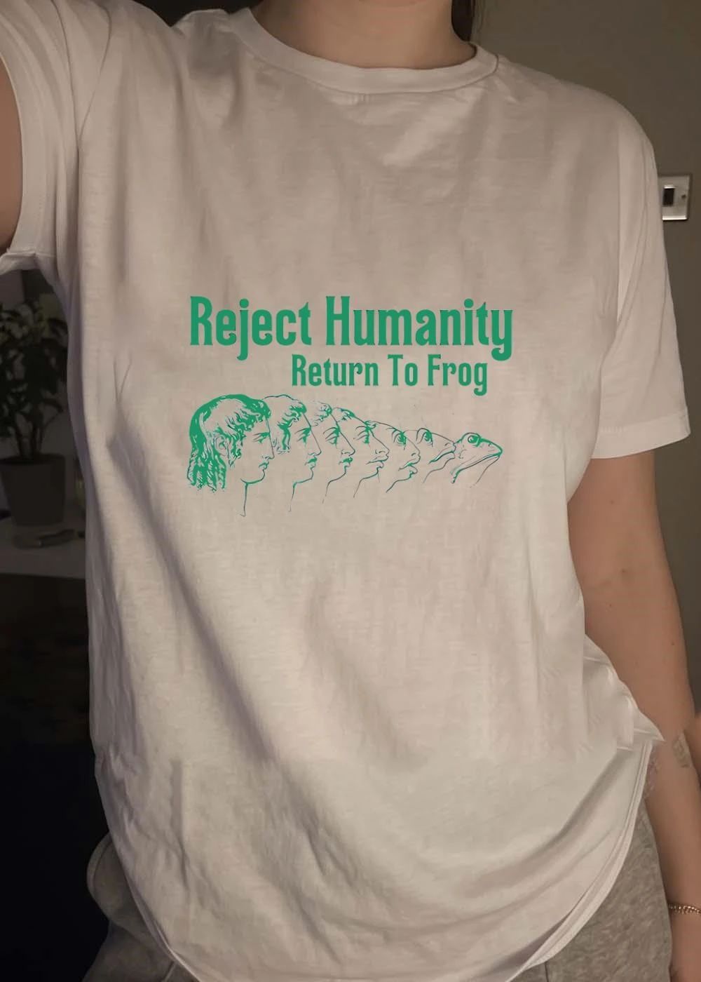 Reject Humanity Return To Frog Evolution shirt