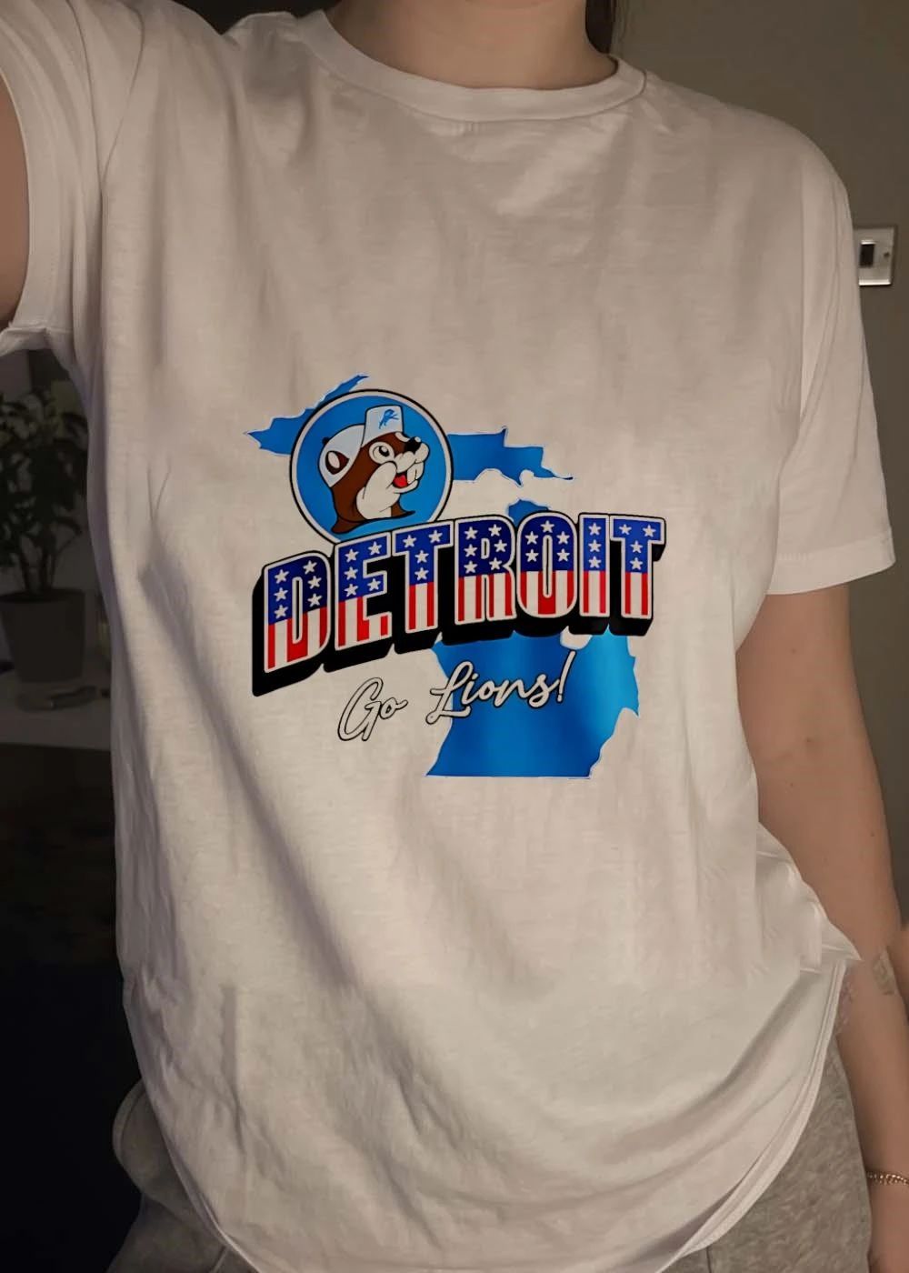 Detroit Lions x Buc-ee’s Patriotic map shirt