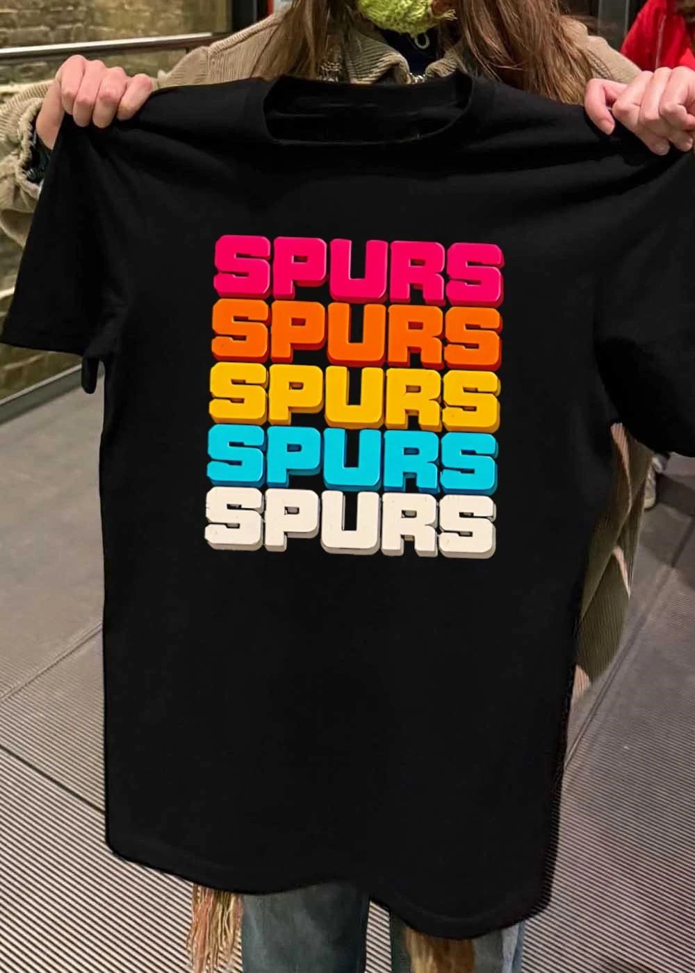 Retro Multi Color Spurs Word T-Shirt