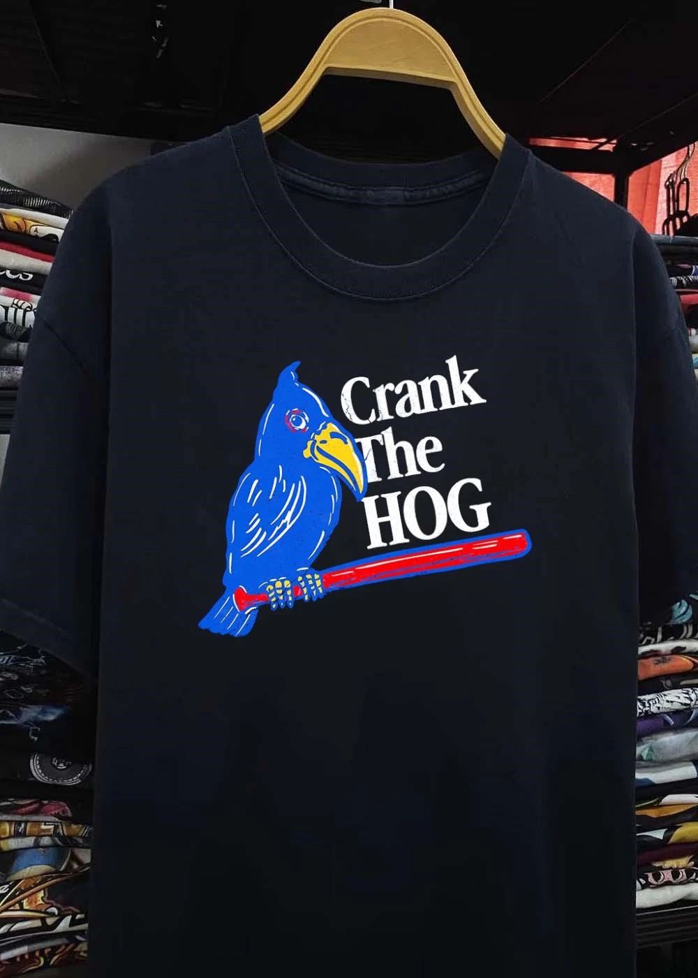 Crank the Hog Bird with Baseball Bat T-Shirt