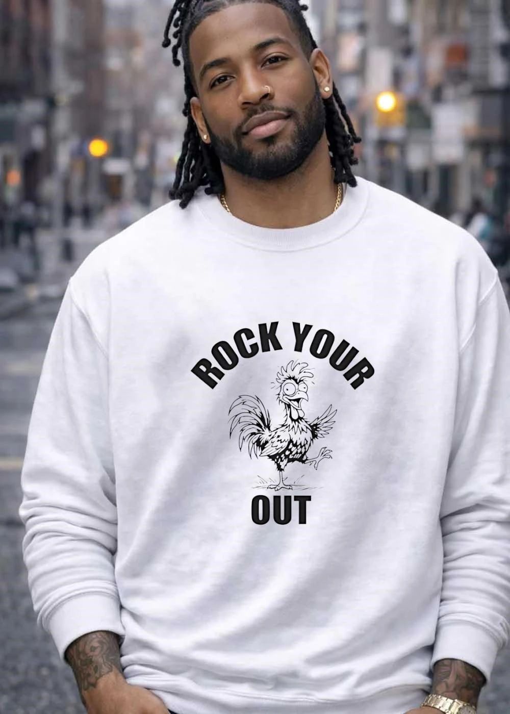 Rock Your Out Crazy Rooster T-Shirt
