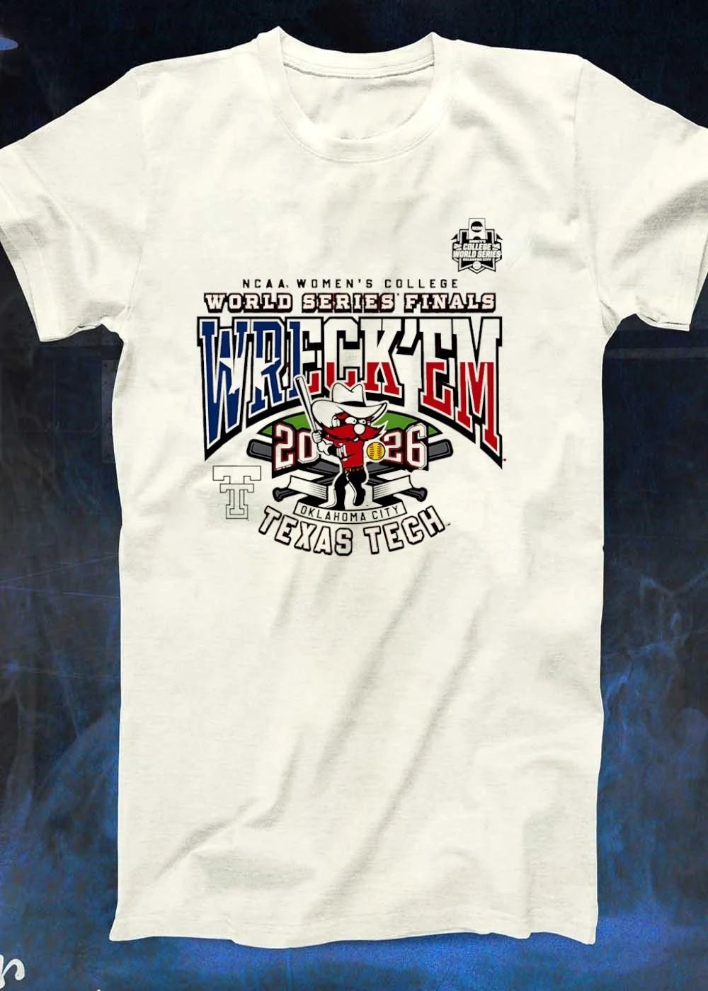 NCAA Women’s College World Series Finals Wreck’em 2026 Oklahoma City Texas Tech Shirt