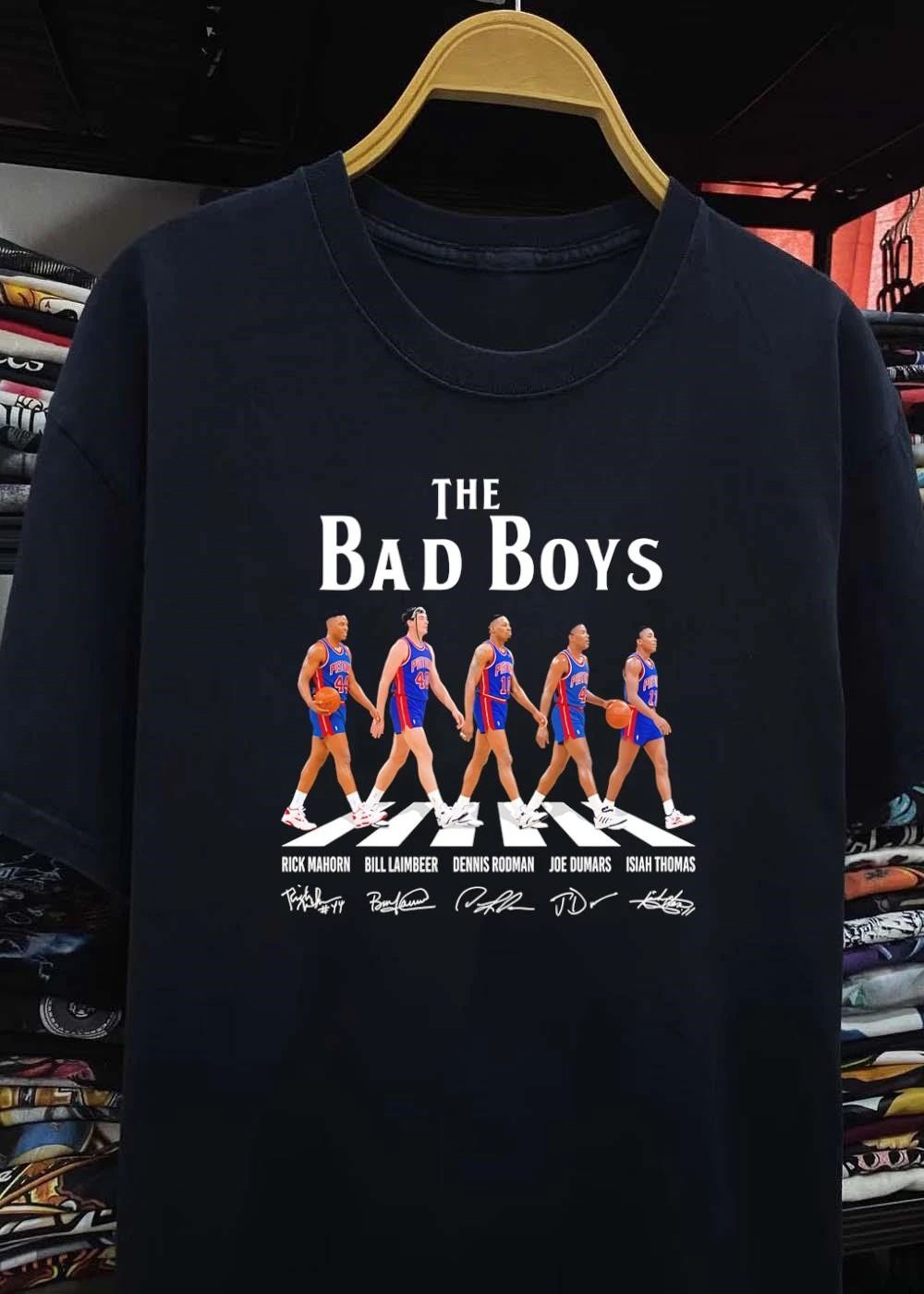 Rick Mahorn Bill Laimbeer Dennis Rodman Joe Dumars Isiah Thomas The Bad Boys Detroit Pistons T-Shirt