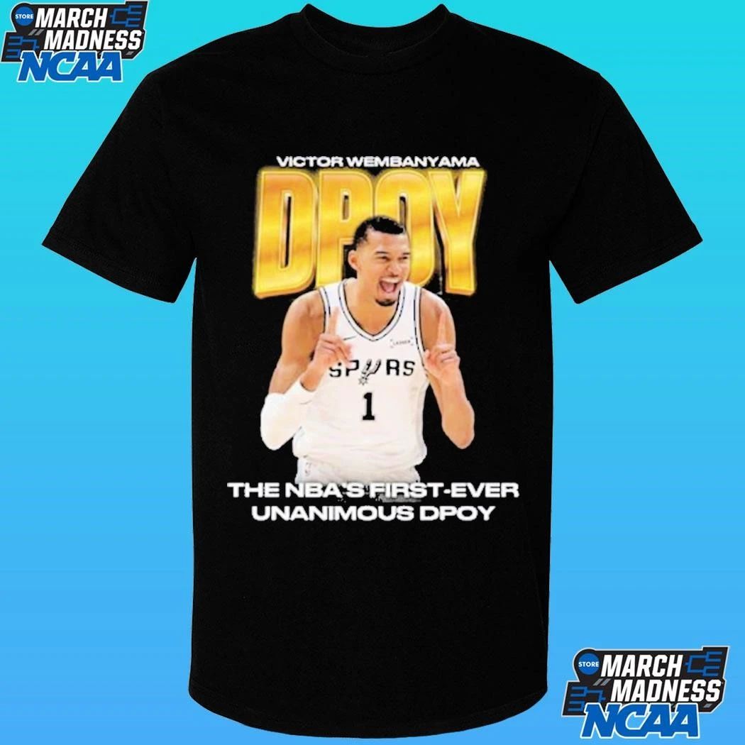 Dpoy Victor Wembanyama 2026 The Nba First-ever Unanimous Defensive Player Of The Year Shirt