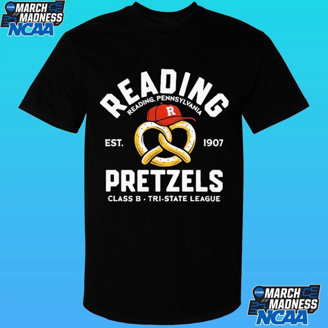 Reading Pretzels Reading Pennsylvania Class B Tri State League Baseball Est 1907 Shirt