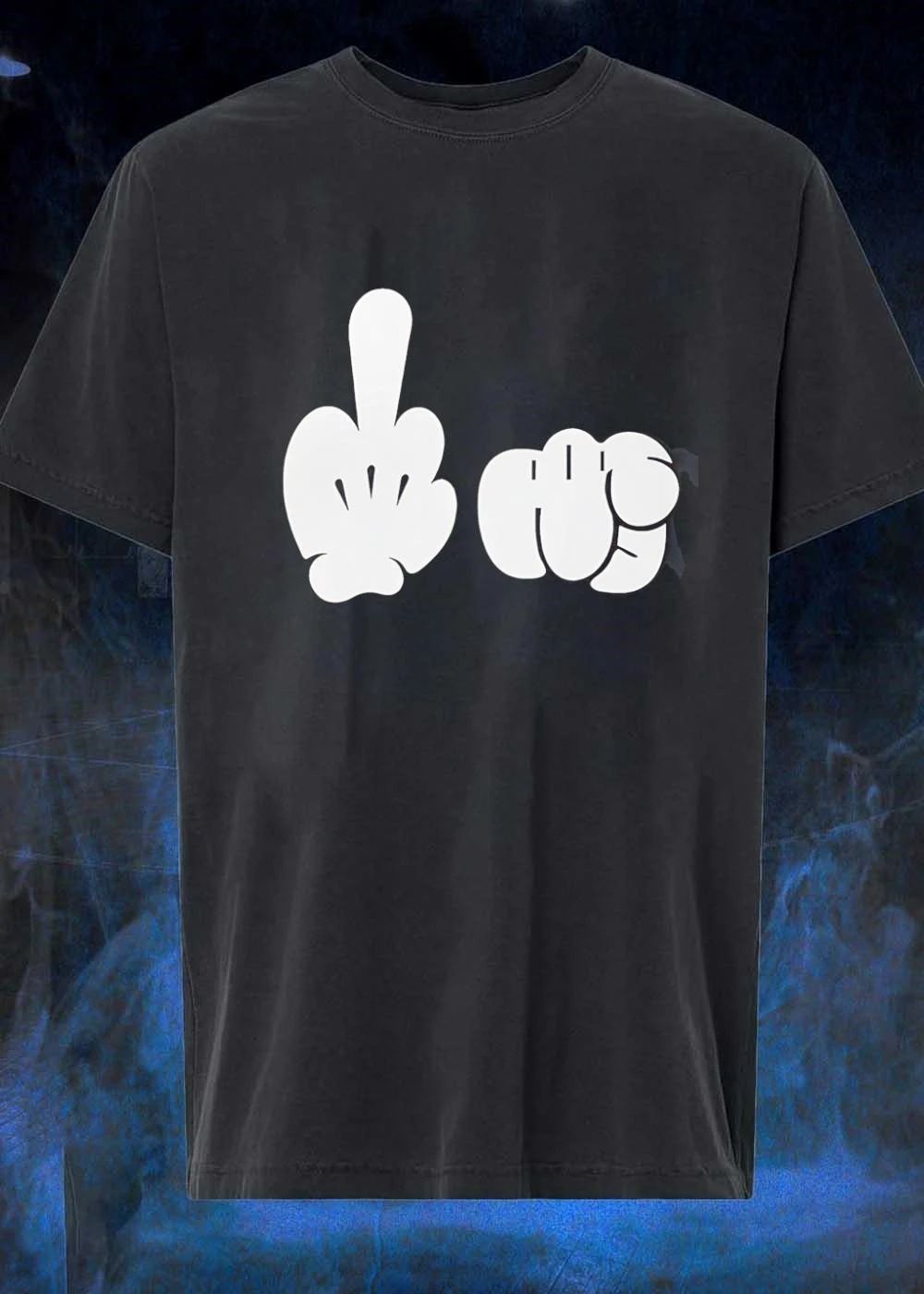 Hand Gestures Middle Finger Pointing Graphic T-Shirt
