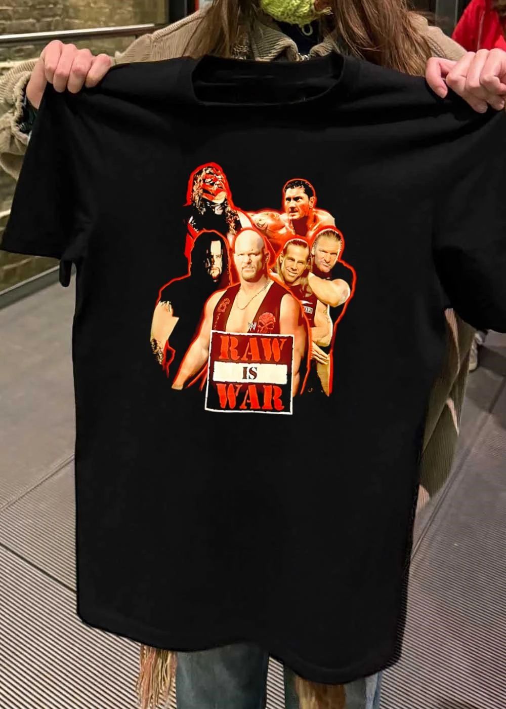 WWF Wrestling Legends Raw is War Stone Cold The Undertaker T-Shirt