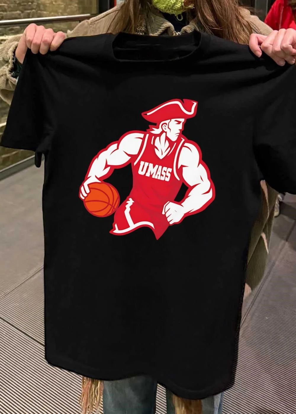 Minuteman Dribbling Ball UMass shirt