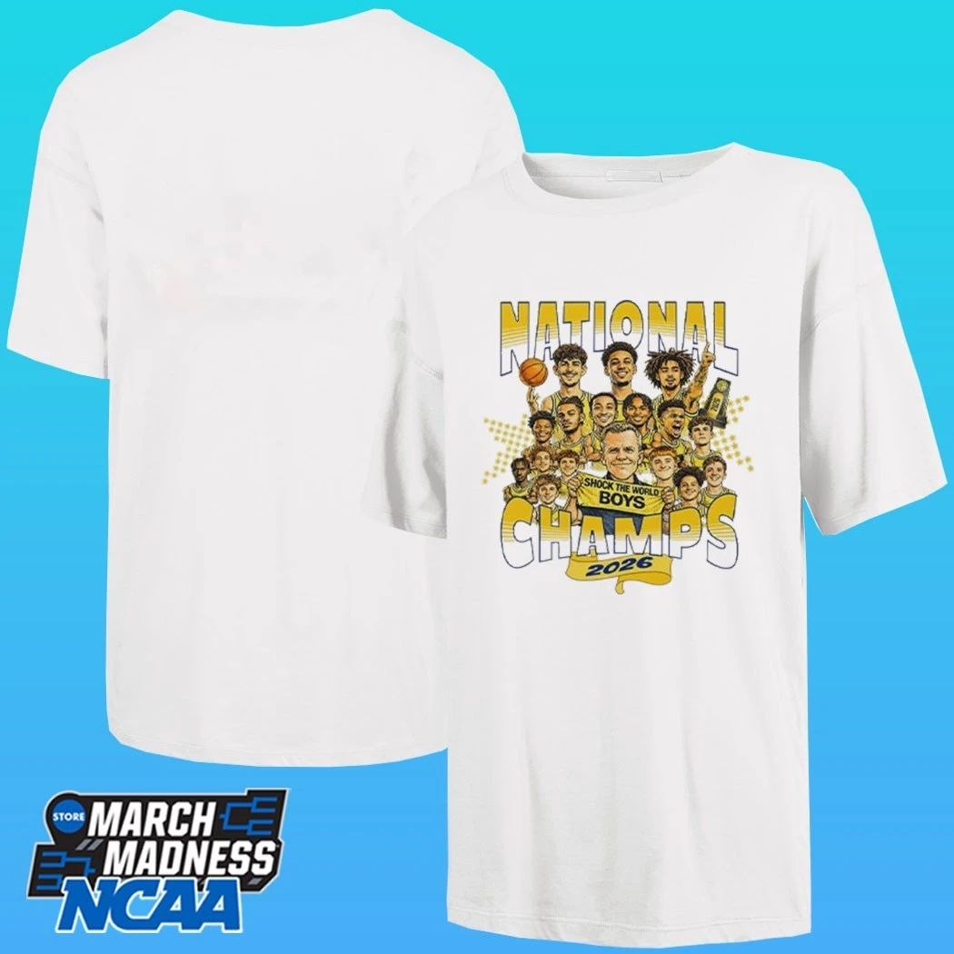 Michigan Wolverines 2026 National Champs Shock The World Boys Shirt