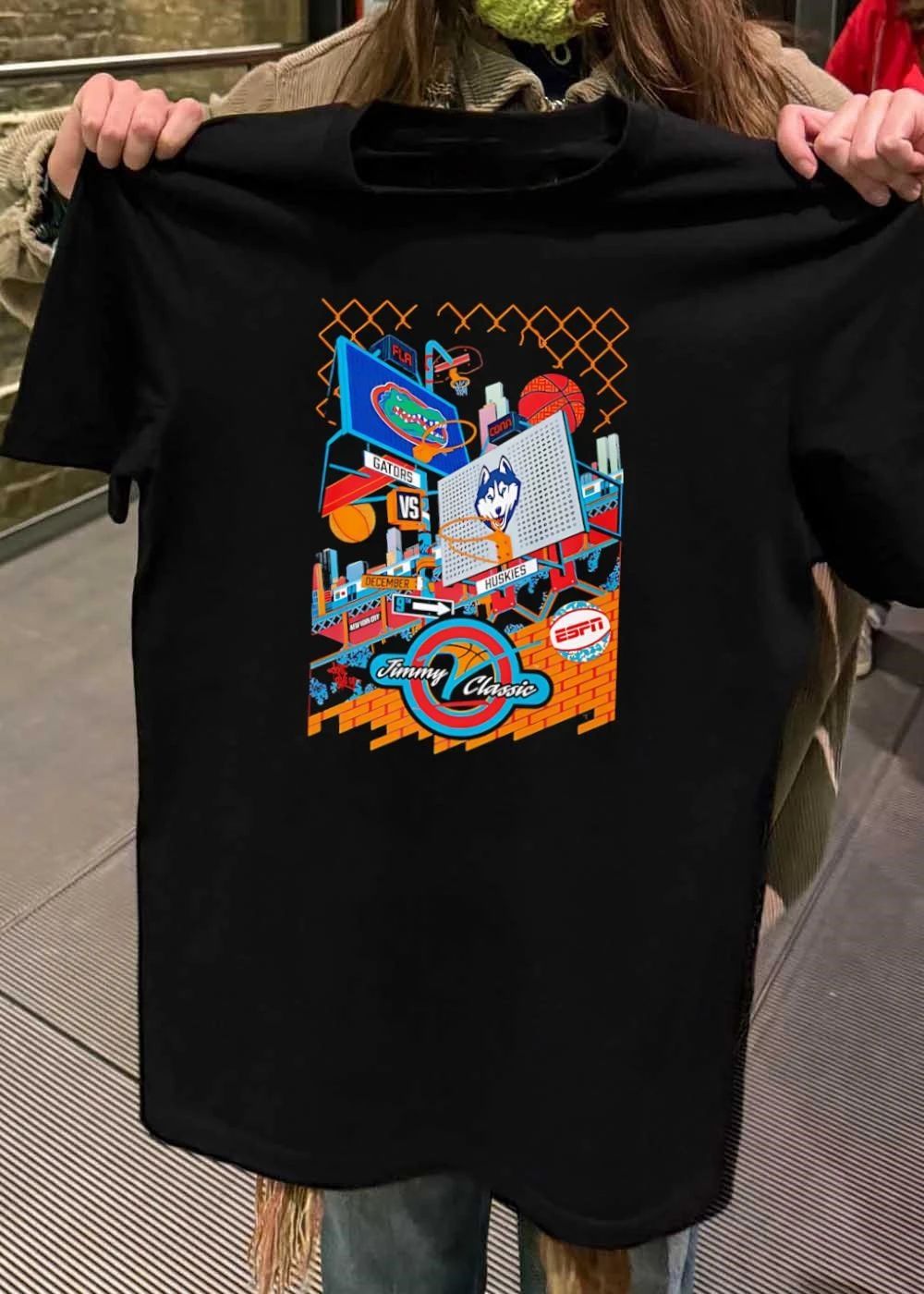 FLR Gators vs CONN Huskies Jimmy V Classic New York City December 9th ESPN T-Shirt