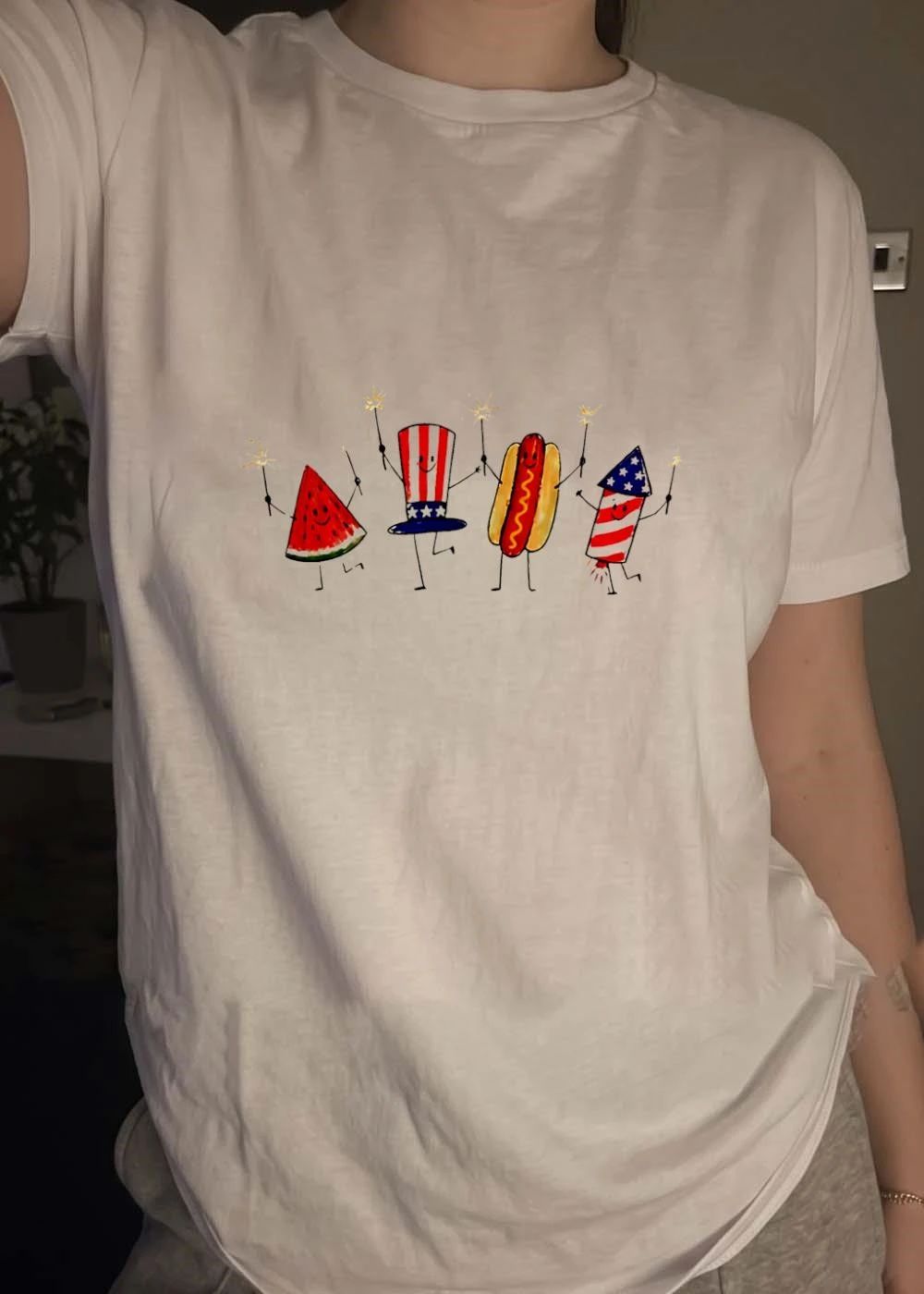 Sparklers Fun USA Fourth of July Patriotic Party T-Shirt