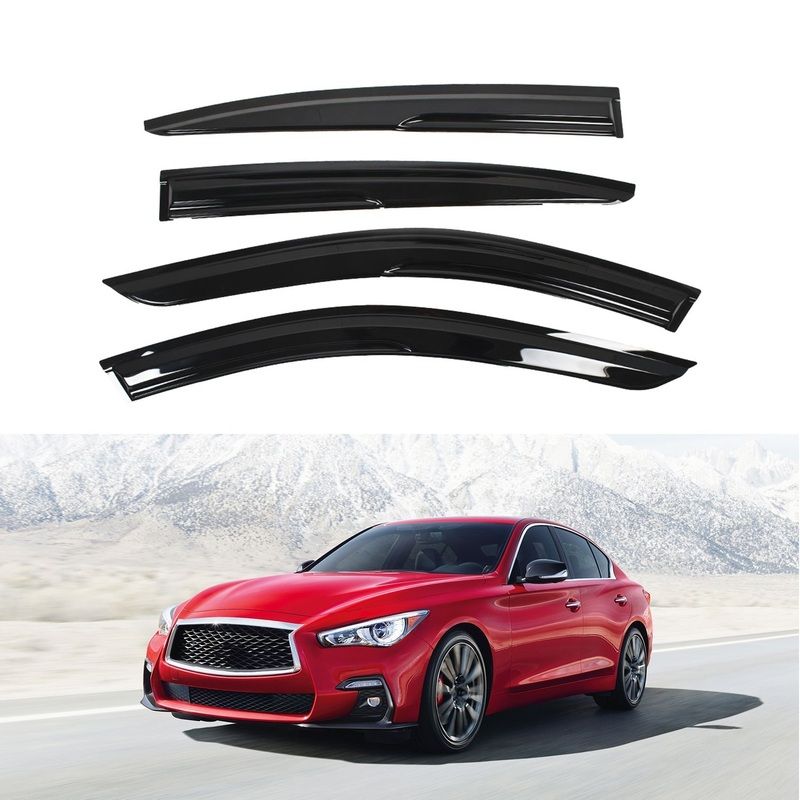 Labwork Window Visor Sun Rain Guard Vent Shade For Infiniti Q50 2014 2015-2019