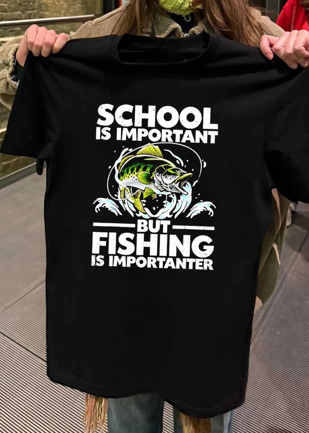 School Is Important But Fishing Is Importanter retro shirt