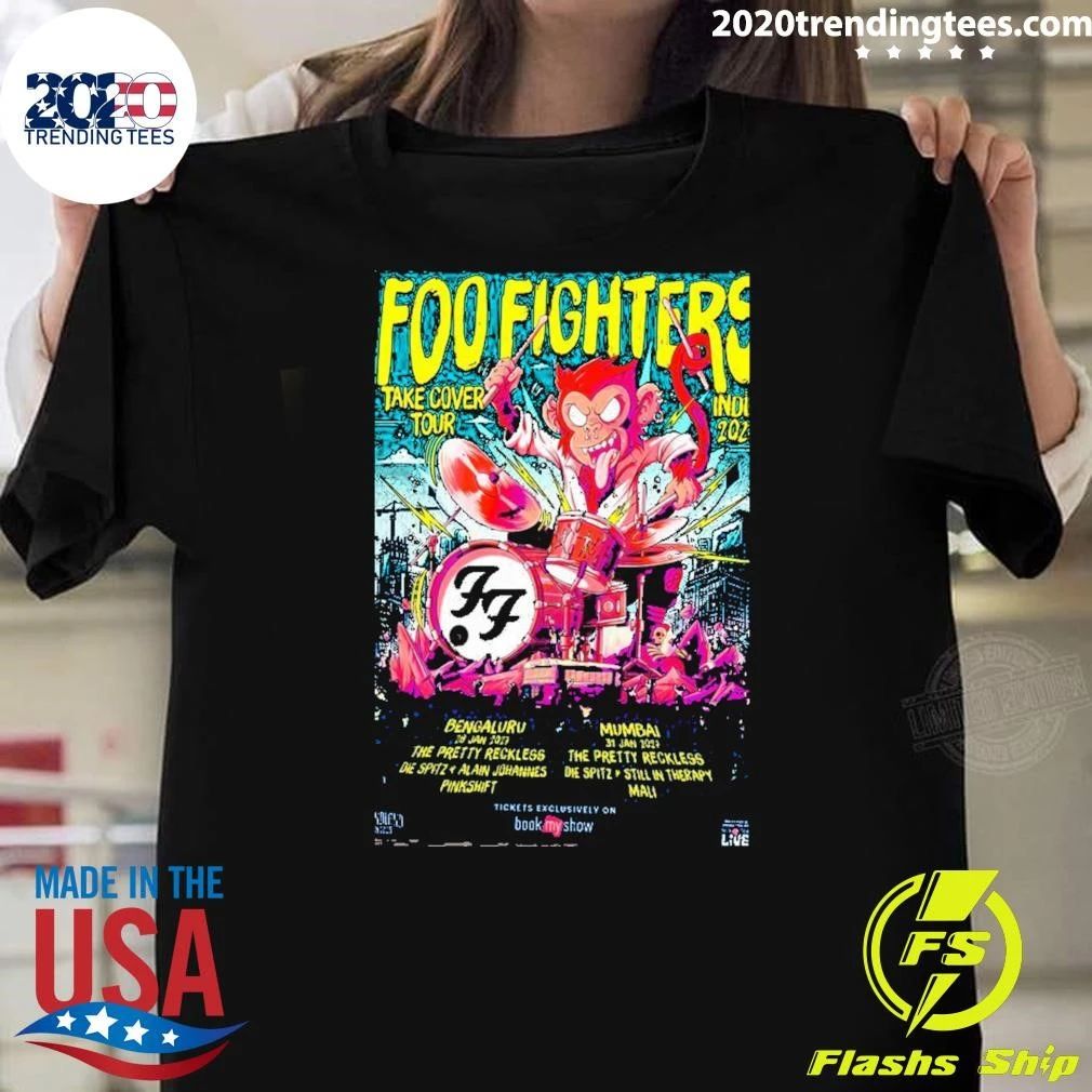 Foo Fighters Take Cover Tour India 2027 Tour Dates Home Decor Shirt