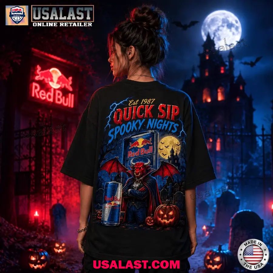 Red Bull Quick Sip Spooky Night Halloween 2026 T-Shirt