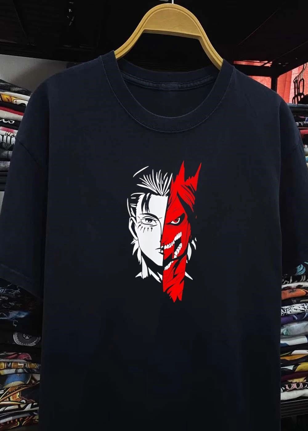 Eren Yeager Attack Titan Transformation Split Face Attack on Titan the Rumbling Anime Manga 2026 Shirt