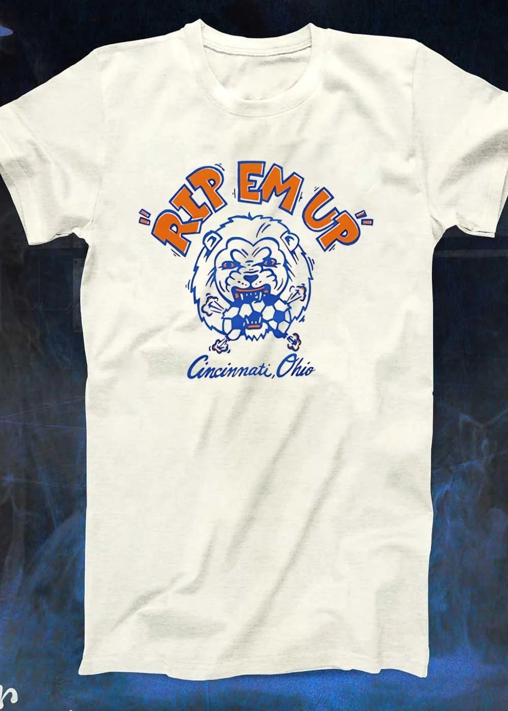 Cincinnati, Ohio Lion Rip Em Up Soccer T-Shirt