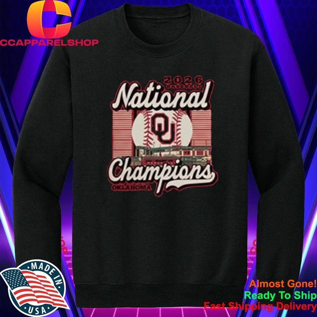 Oklahoma Sooners 2026 NCAA Division I Baseball Men’s National Champions Stadium Shirt