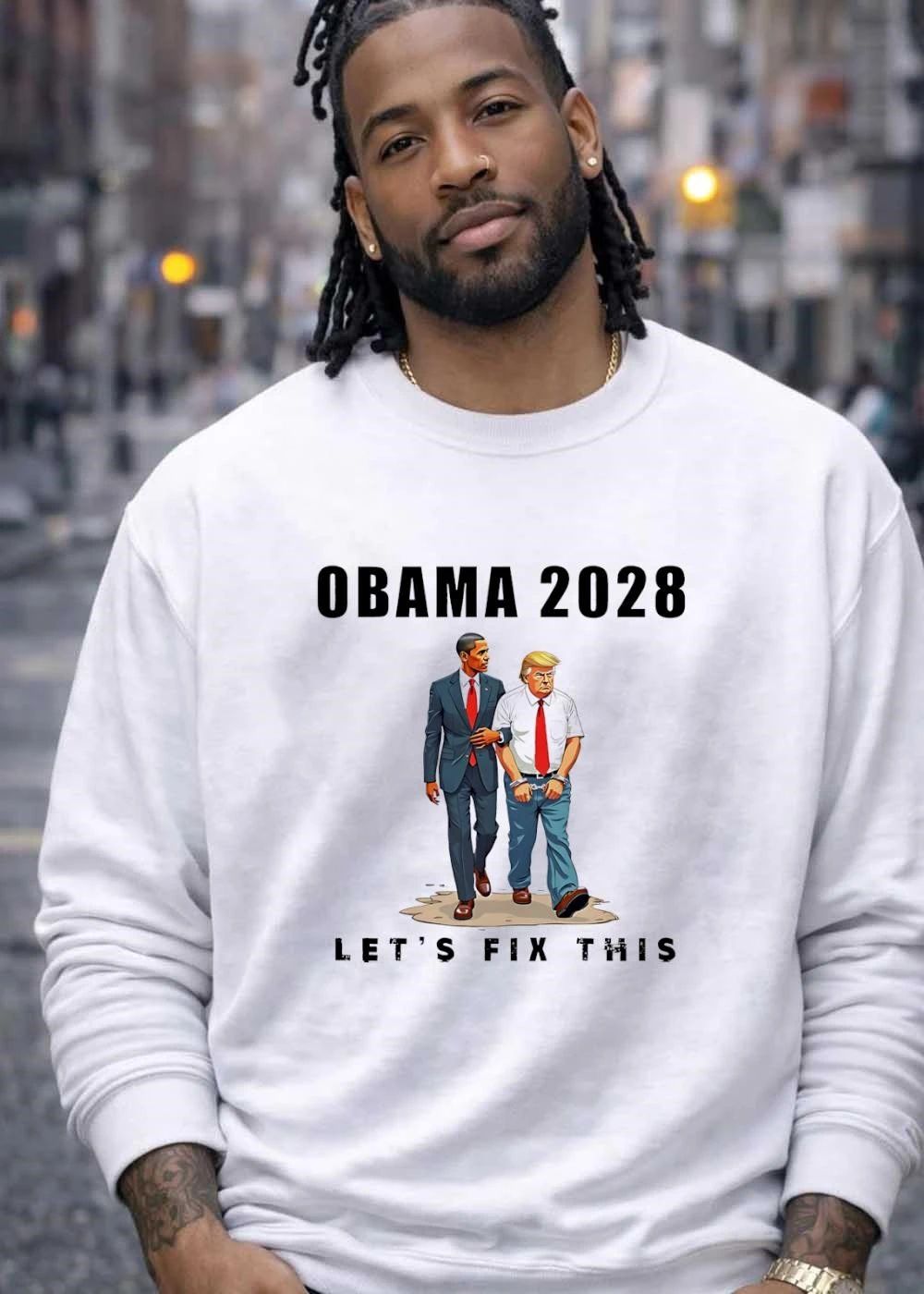 Obama 2028 Let’s Fix This Handcuffed Donald Trump T-Shirt