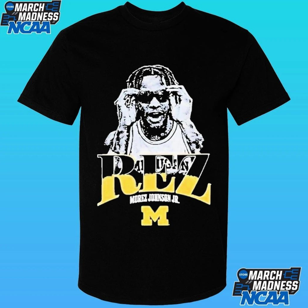 Morez Johnson Rez Michigan Wolverines Basketball Graphic Shirt