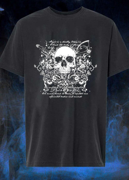 Ager Is A Deadly Toxin In Which The Body Flows Skull Axe T-Shirt