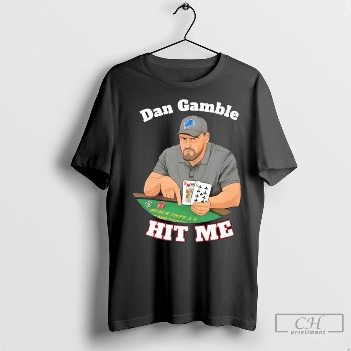 Premium Dan Campbell Detroit Lions Dan Gamble Hit Me Football Coach Casino
