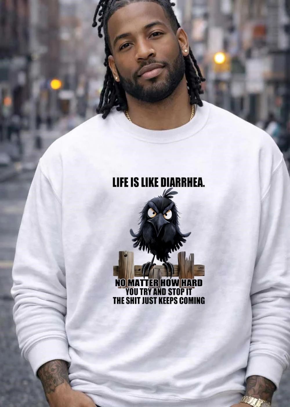 Angry Bird Life Is Like Diarrhea Shit Keeps Coming Shirt