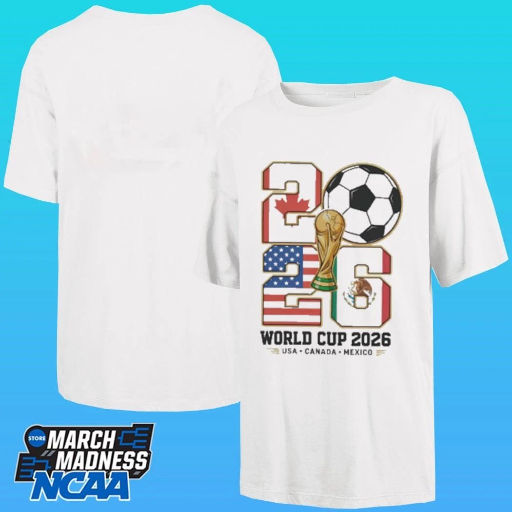 2026 World Cup Soccer Usa Canada Mexico Host Nations Shirt