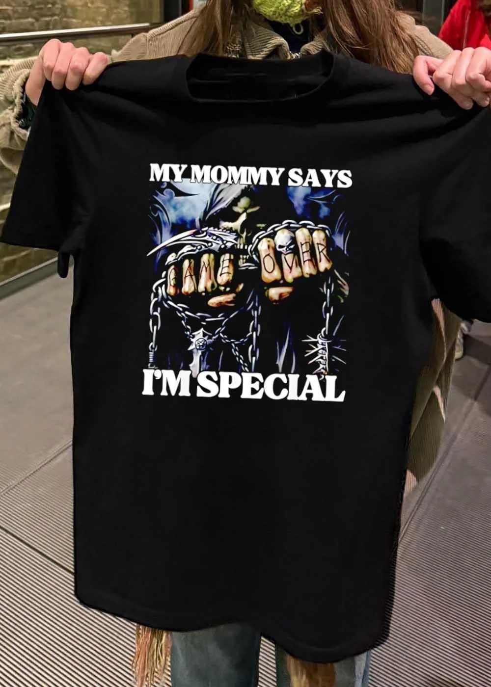 Grim Reaper Skull My Mommy Says I’m Special Game Over shirt
