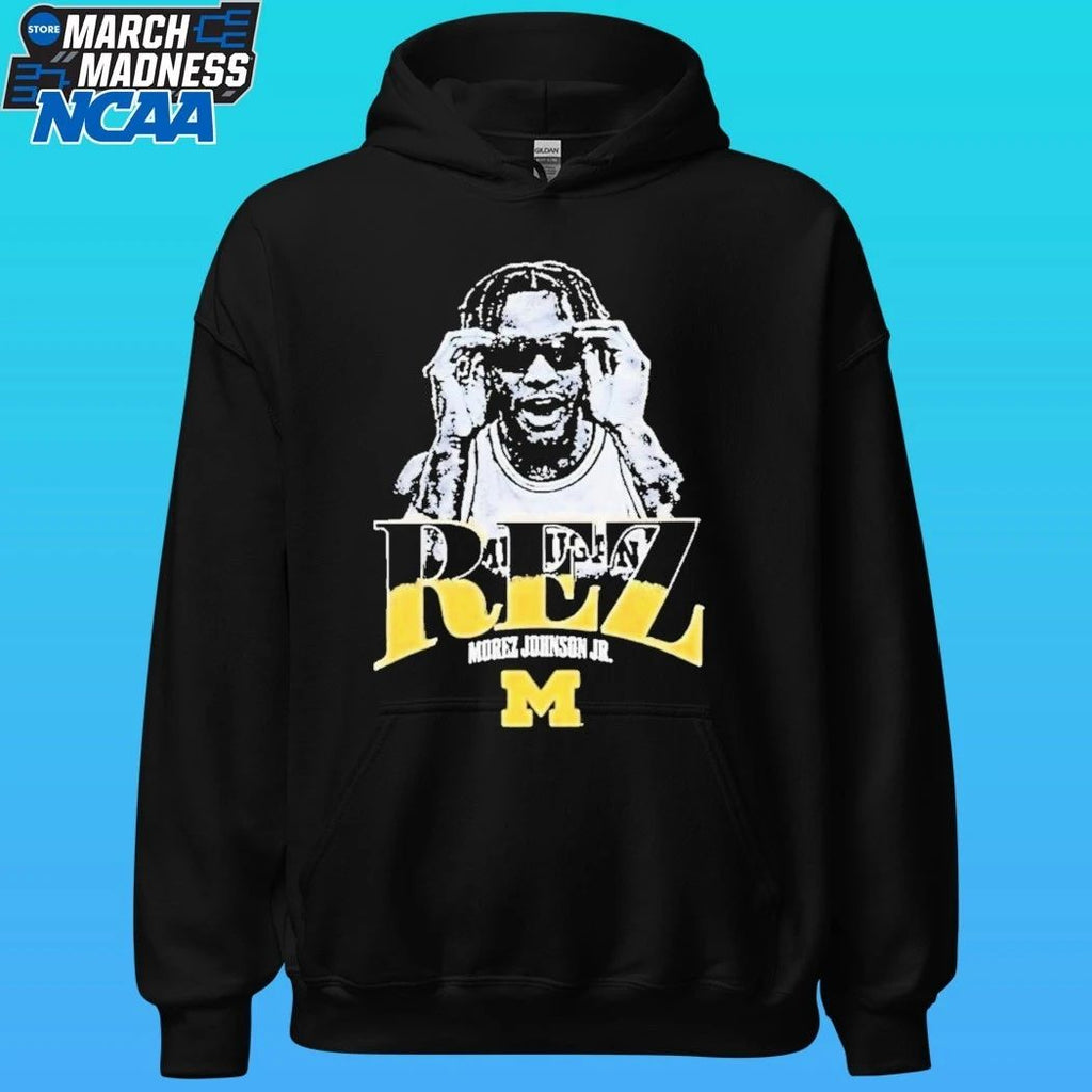 Morez Johnson Rez Michigan Wolverines Basketball Graphic Shirt