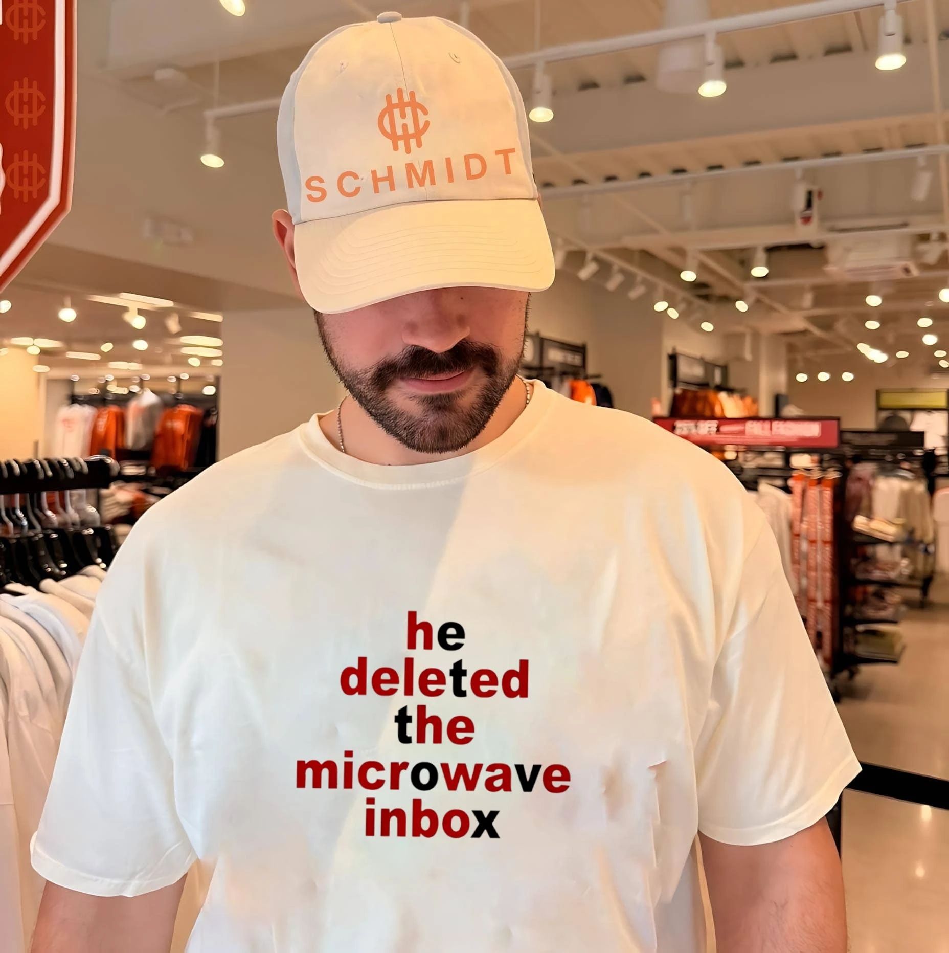 He deleted the microwave inbox shirt