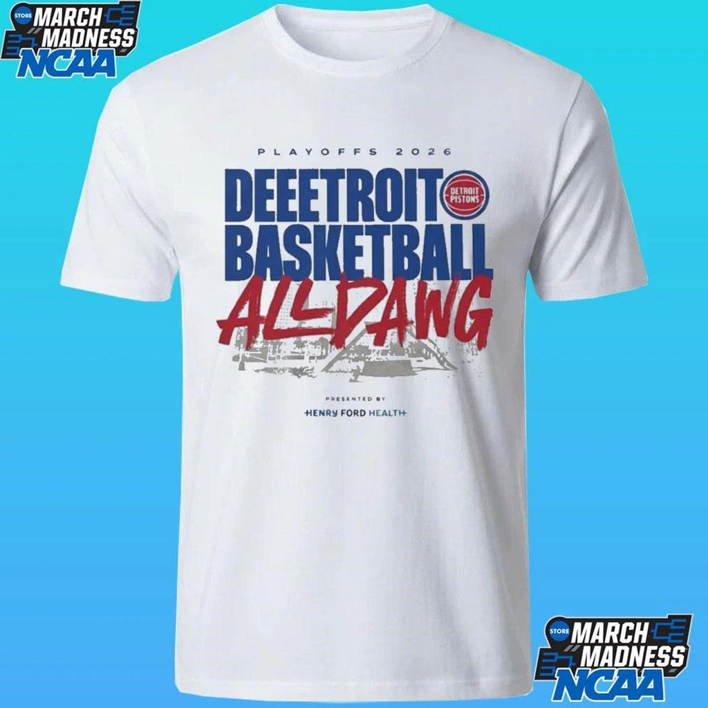 Detroit Pistons Basketball All Dawg Playoffs 2026 Presented By Henry Ford Health Shirt